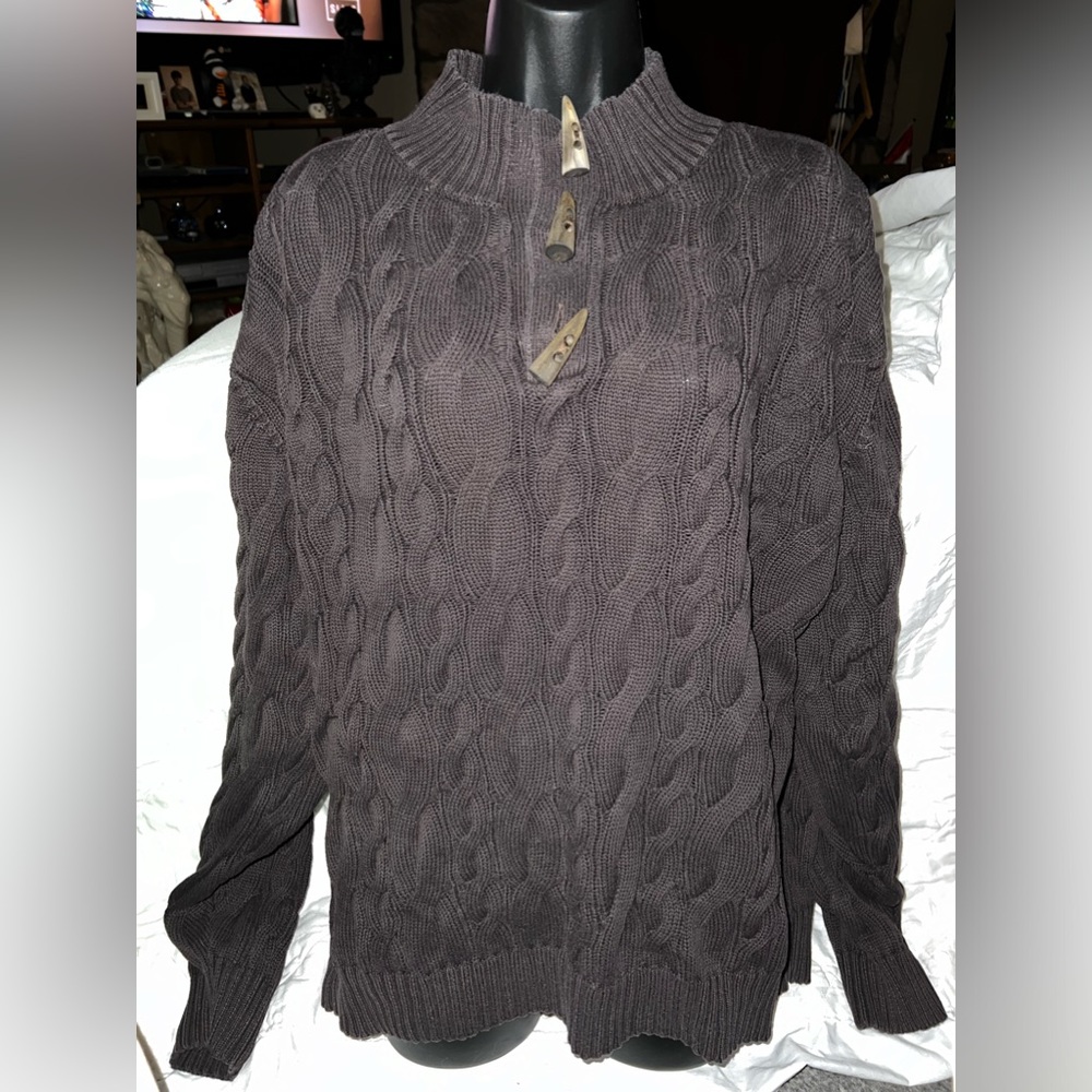 Orvis Cable Knit Toggle Sweater